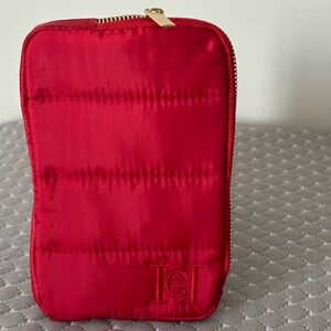 Carolina Herrera Red quilted card holder
